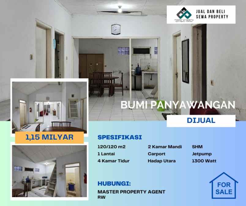 dijual rumah komplek bumi panyawangan