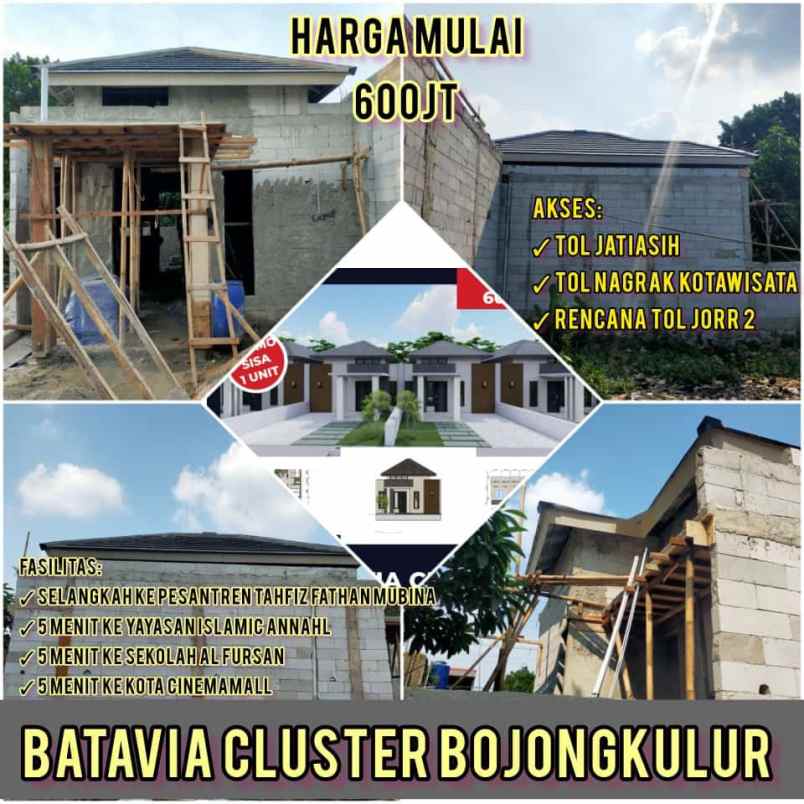 dijual rumah kota wisata