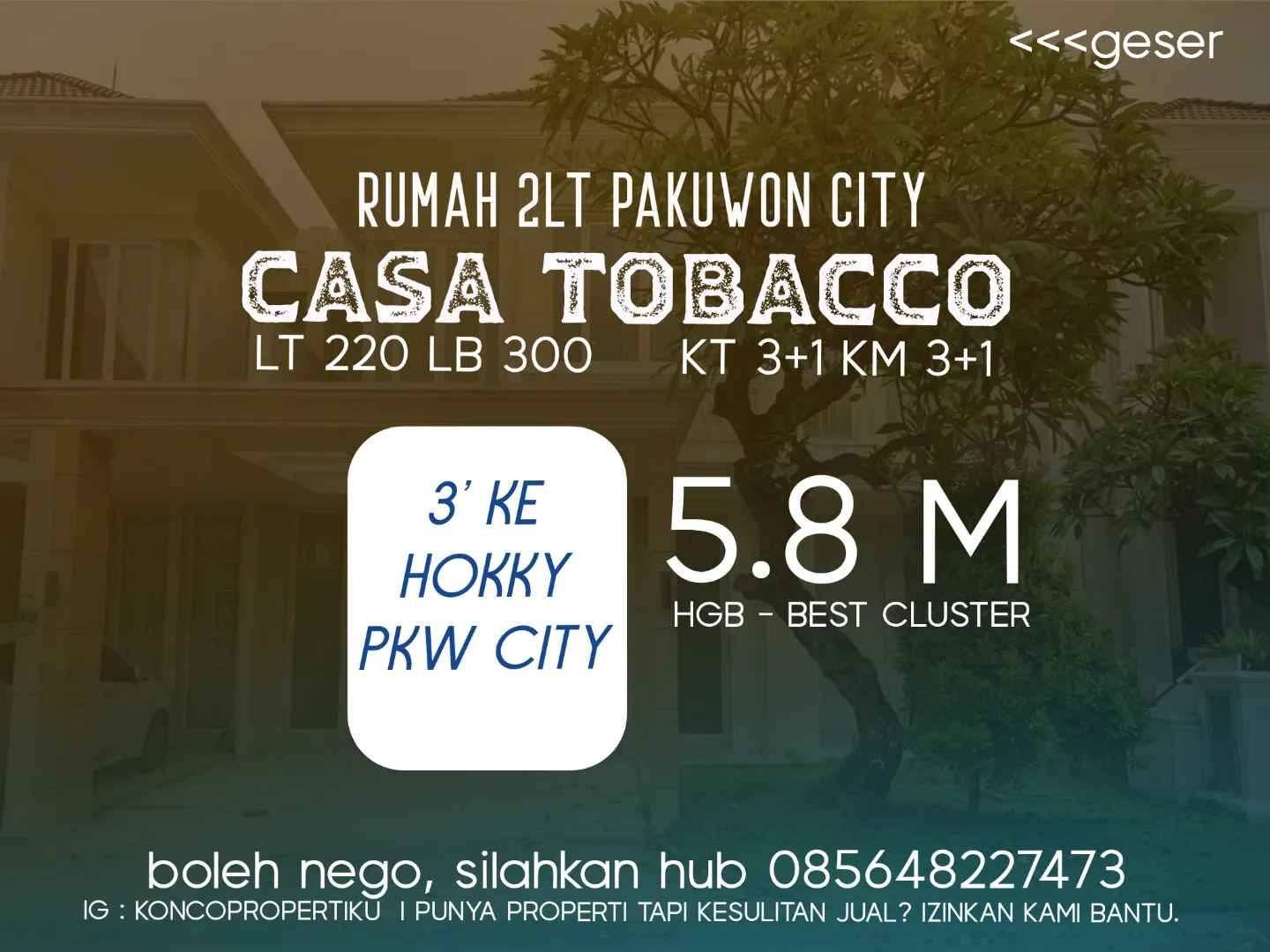 dijual rumah pakuwon city