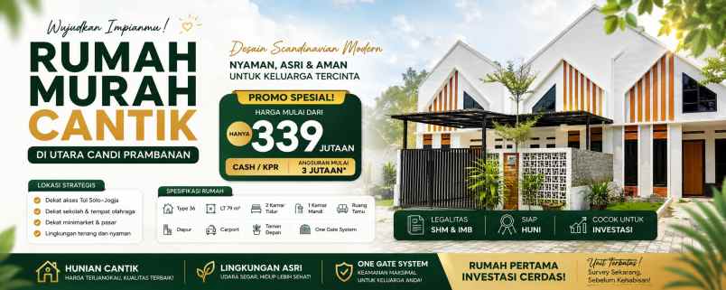 dijual rumah perumakan scandinavian