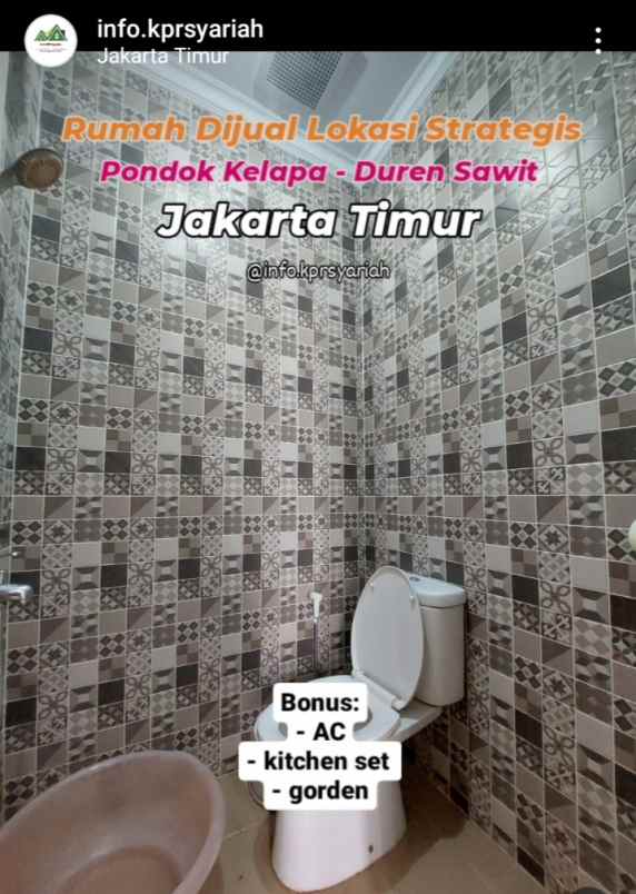 dijual rumah pondok kelapa