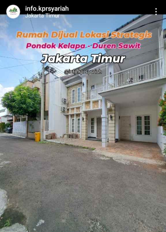 dijual rumah pondok kelapa