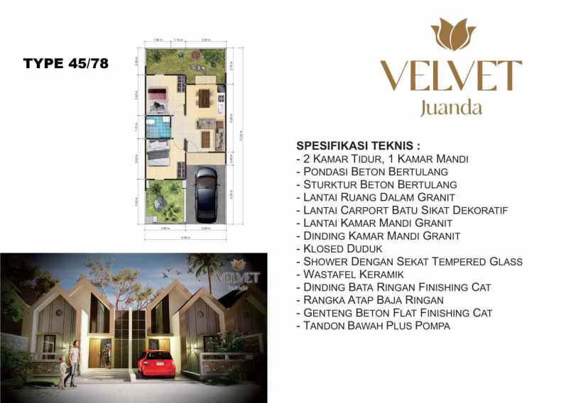 dijual rumah velvet juanda