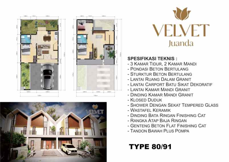 dijual rumah velvet juanda