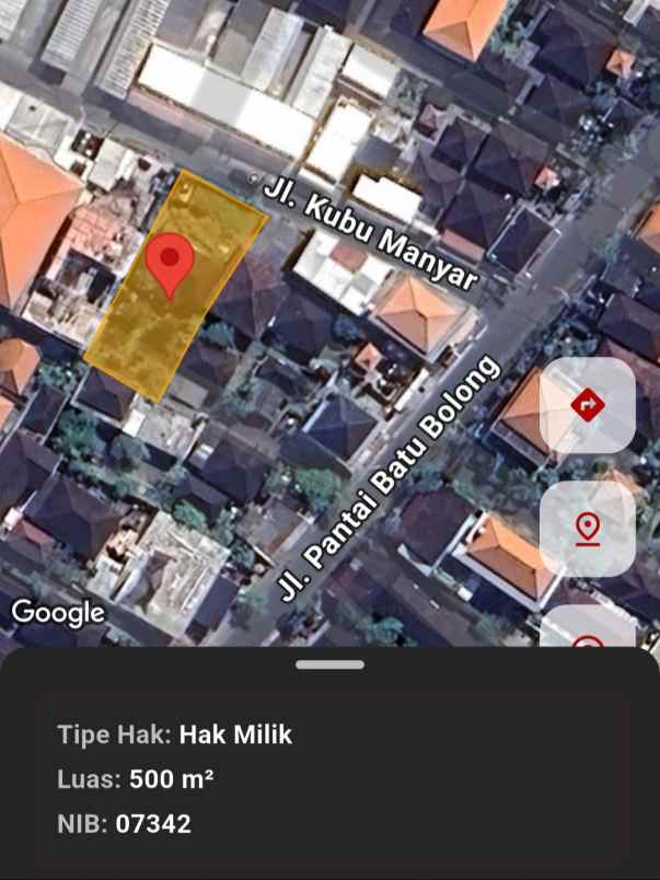 dijual tanah batu bolong