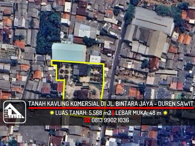 dijual tanah bintara jaya pondok kelapa