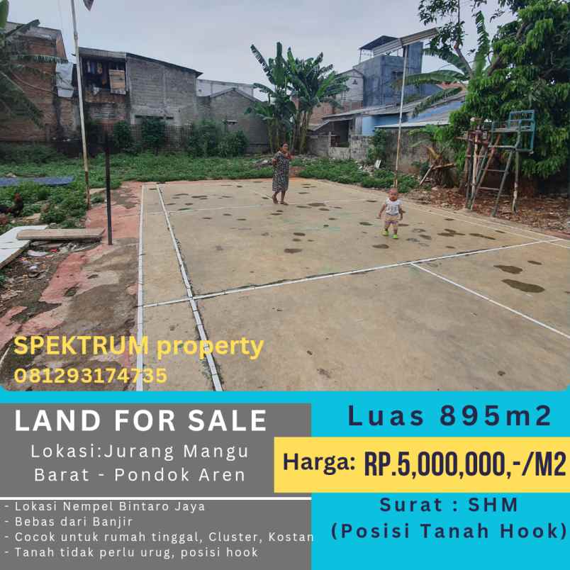 dijual tanah cikii bintaro jaya