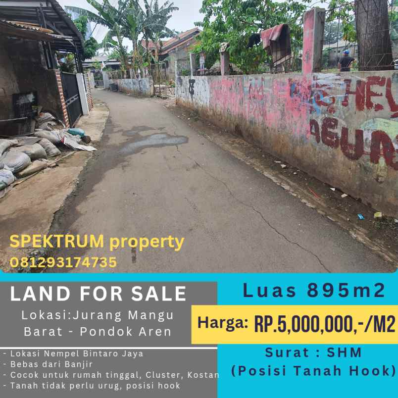 dijual tanah cikii bintaro jaya