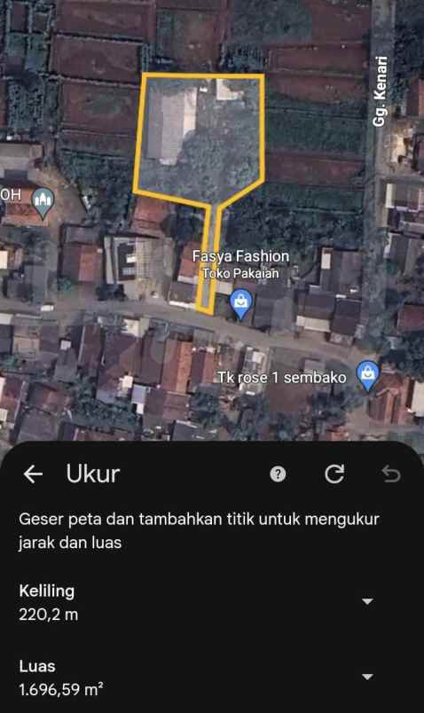 dijual tanah dan bangunan lokasi kab bogor harga nego