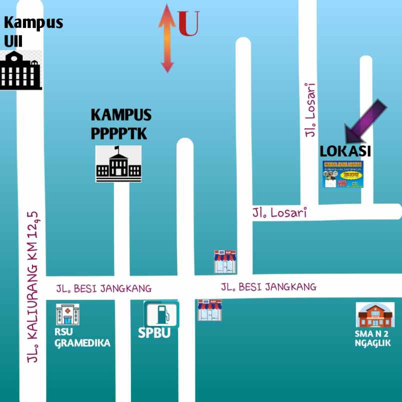 dijual tanah jalan kaliurang km 12