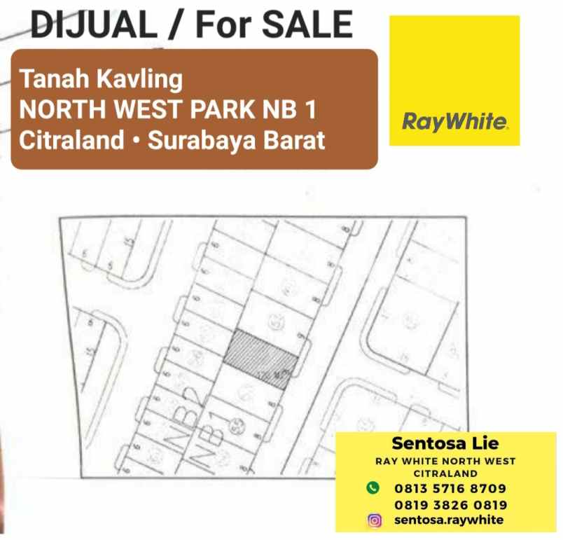 dijual tanah jalan north west park