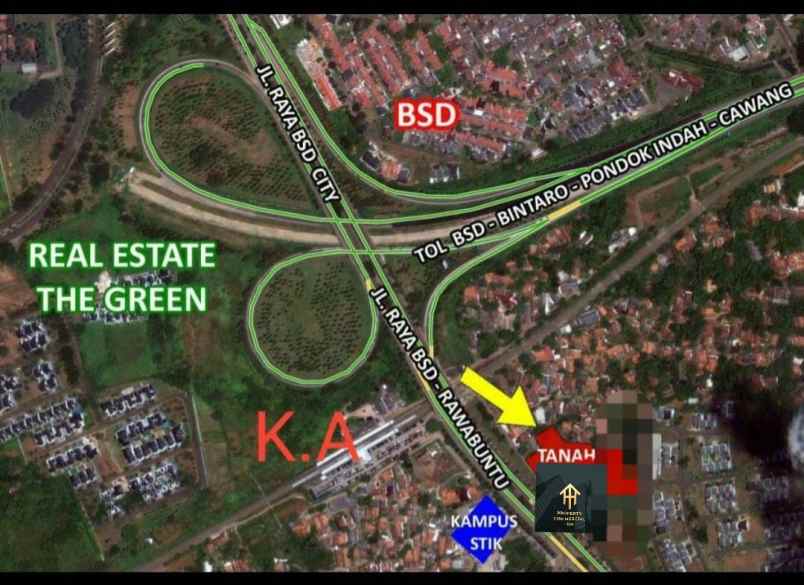 dijual tanah jl dk bsd tangsel