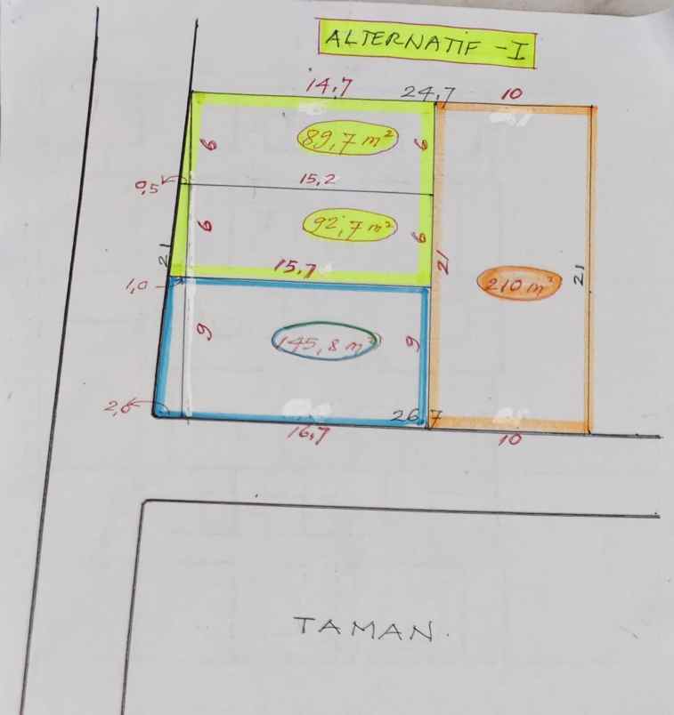 dijual tanah jl pondok kelapa duren