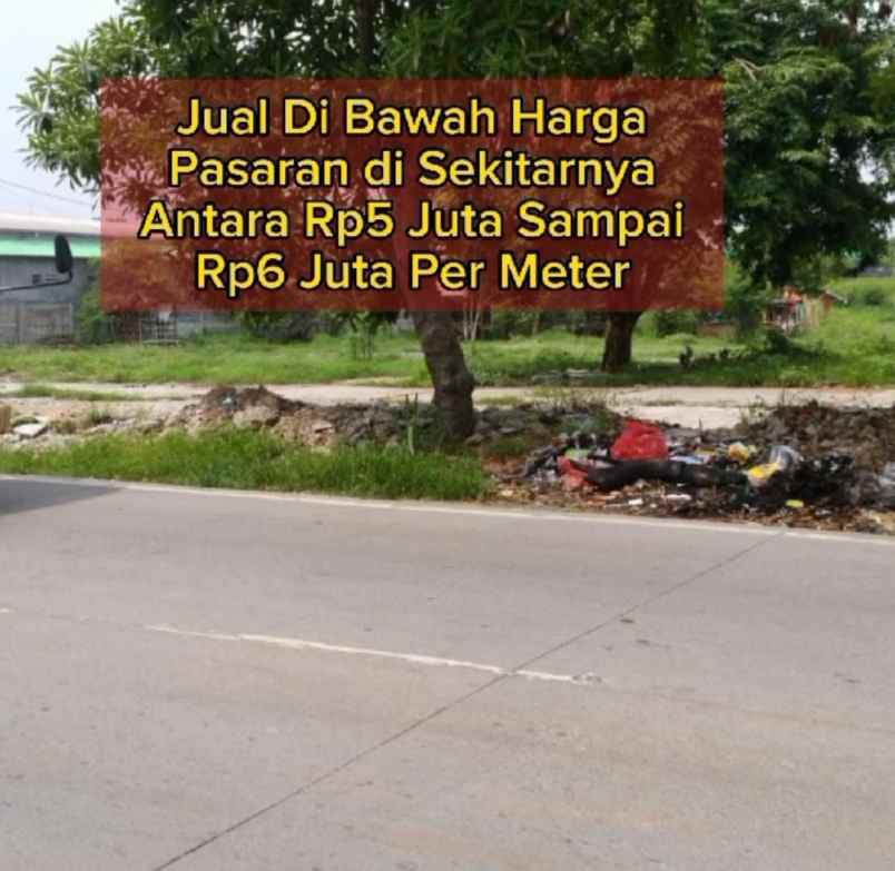 dijual tanah jl raya industri jababeka