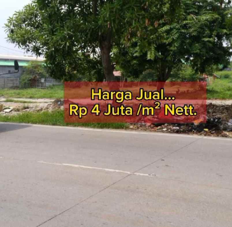 dijual tanah jl raya industri jababeka