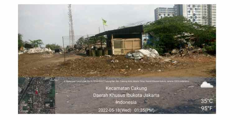 dijual tanah jl tipar cakung