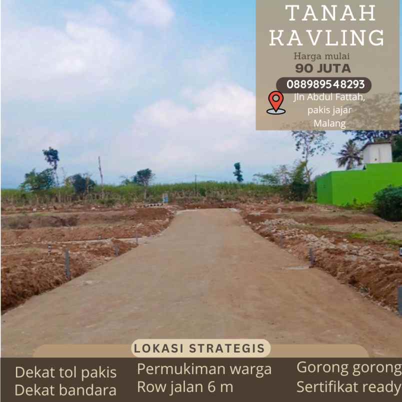 dijual tanah karang tengah pakis jajar