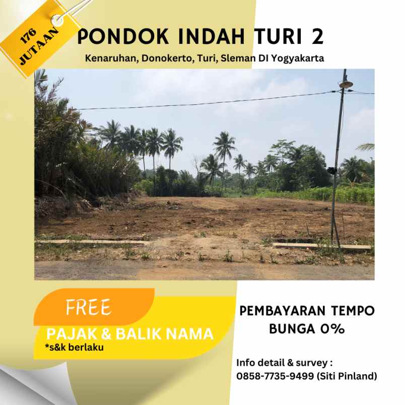 dijual tanah kenaruhan donokerto turi