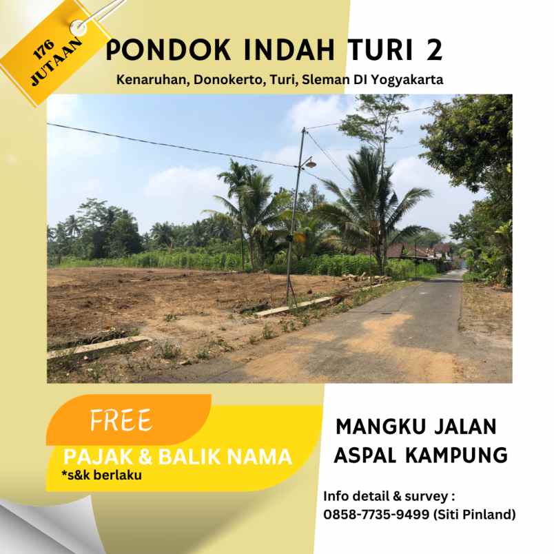 dijual tanah kenaruhan donokerto turi