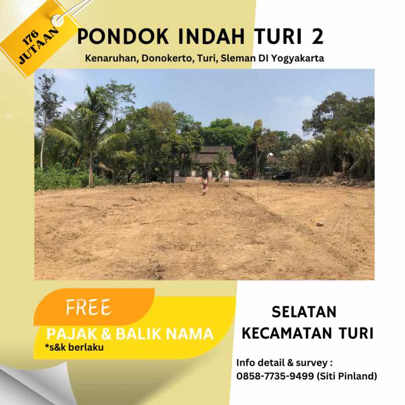 dijual tanah kenaruhan donokerto turi