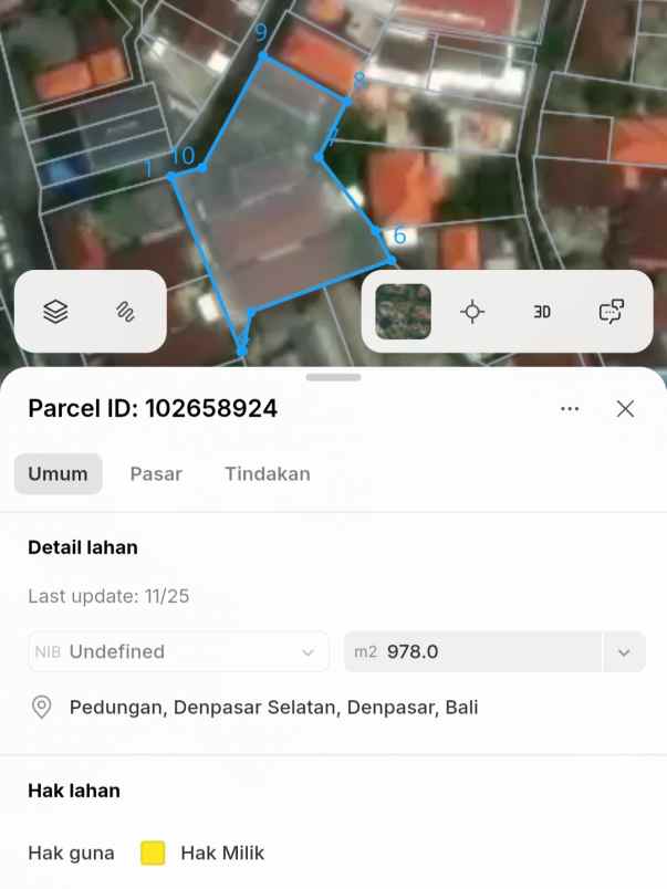 dijual tanah pedungan