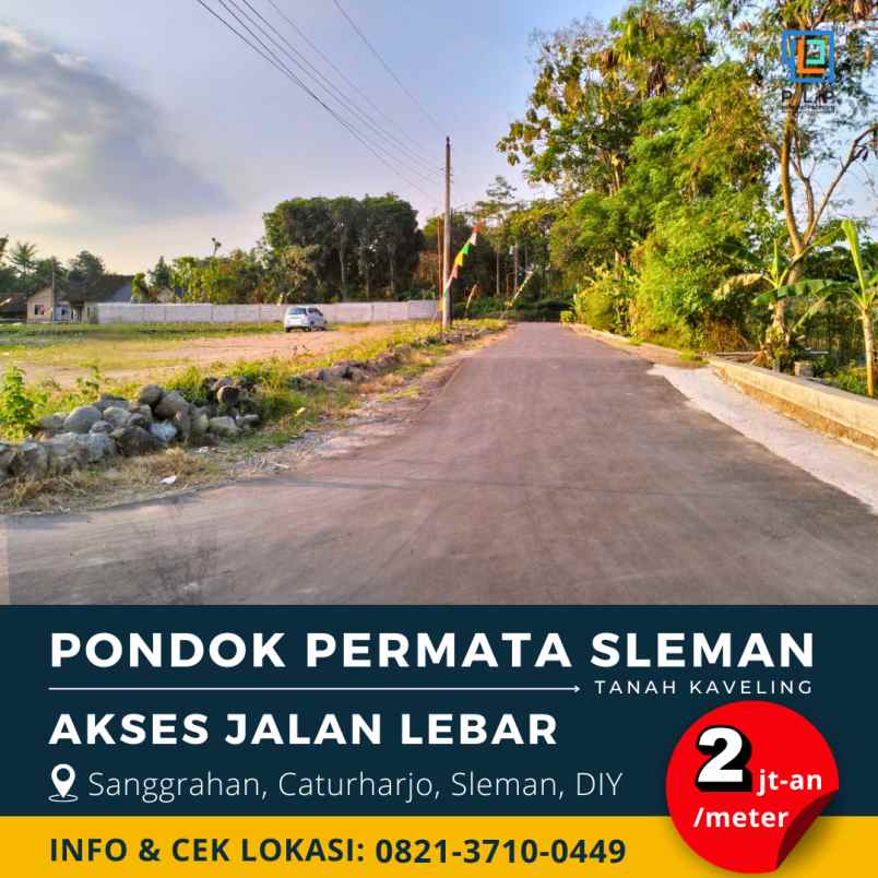 dijual tanah sanggrahan caturharjo