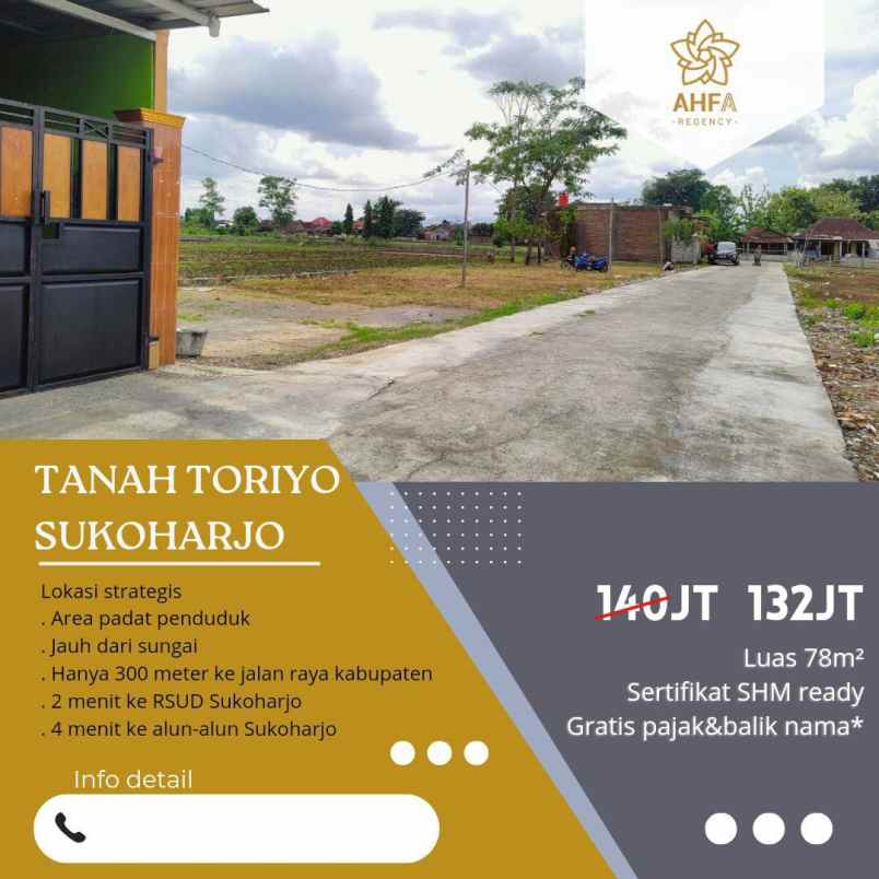 dijual tanah toriyo