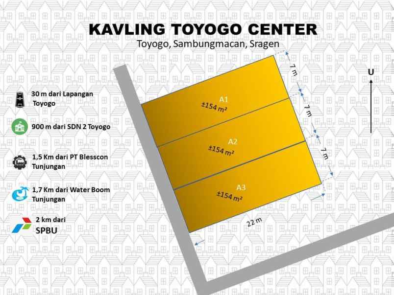 dijual tanah toyogo sambungmacan