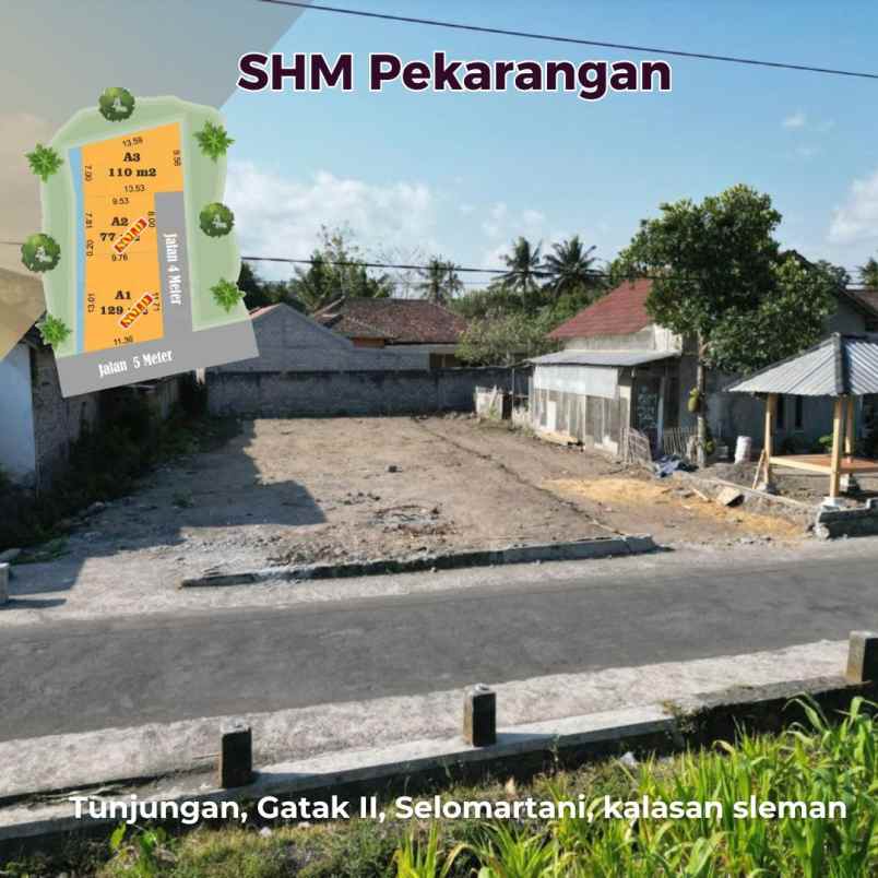 dijual tanah tunjungan selomartani