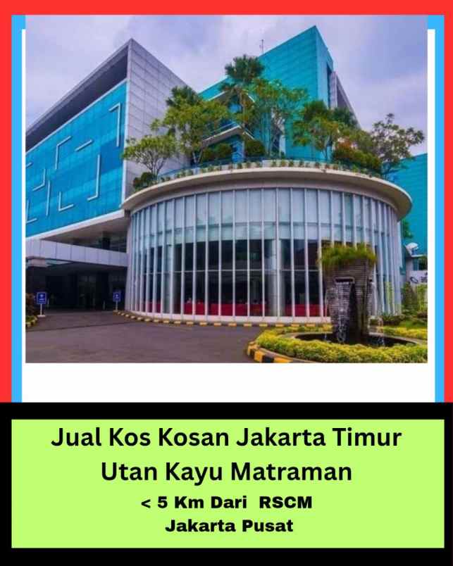 jual kos kosan jakarta timur matraman njop shm