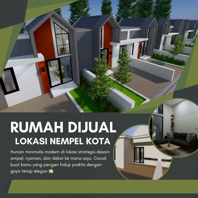 jual rumah scandinavian modern strategis di prambanan