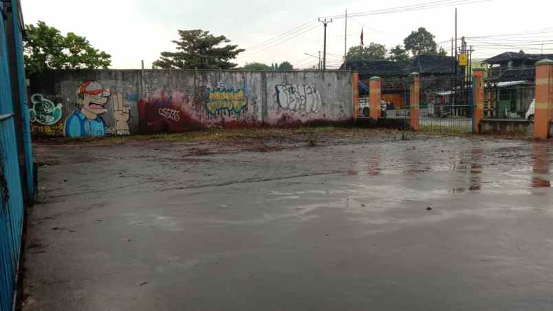 jual tanah bangunan ex material pinggir jalan raya