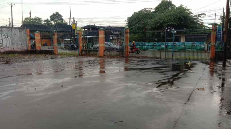 jual tanah bangunan ex material pinggir jalan raya