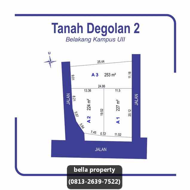 jual tanah kaliurang jogja tepi jalan raya degolan