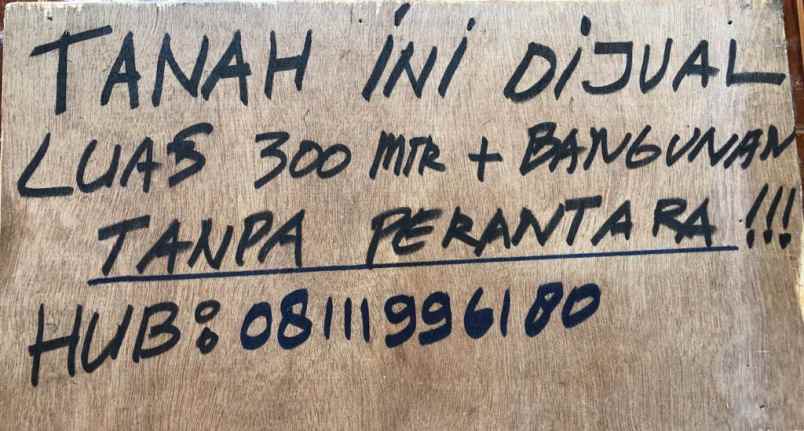 jual tanah kebon serta bangunan rumah