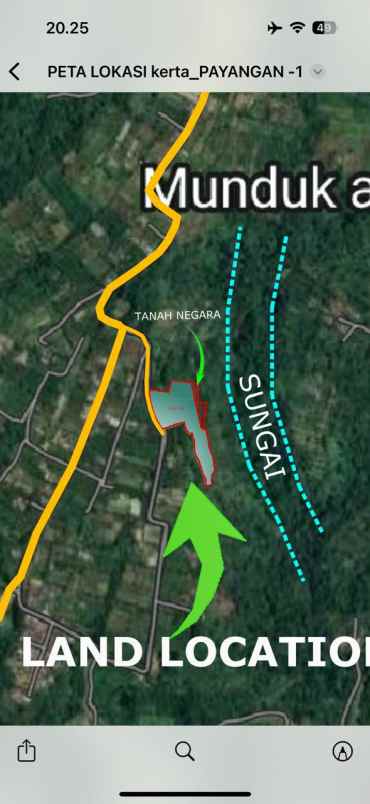 jual tanah murah view hutan dan sungai ayung