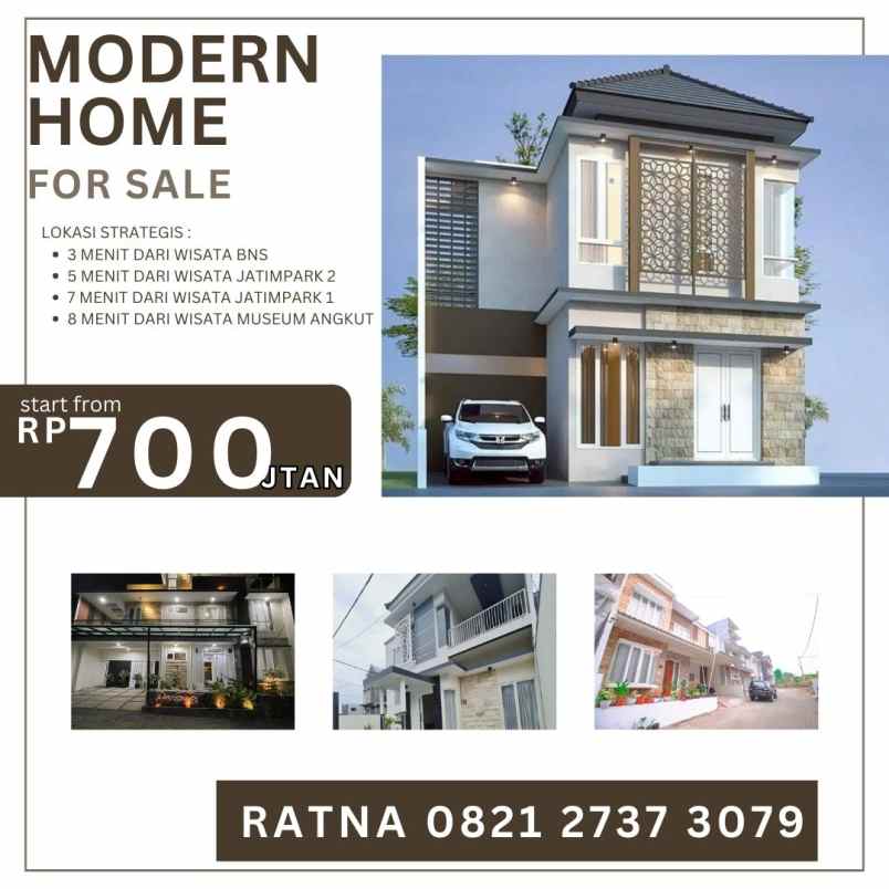 jual villa rumah di batu malang murah atas bns