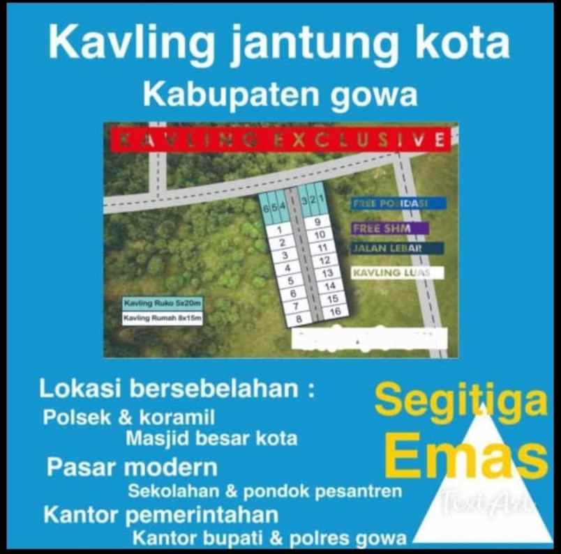 kavling ruko dan rumah di jantung kota kab gowa