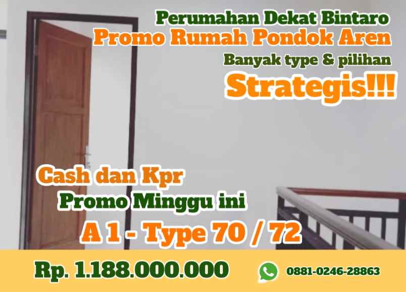 promo rumah pondok aren dekat swalayan harmoni