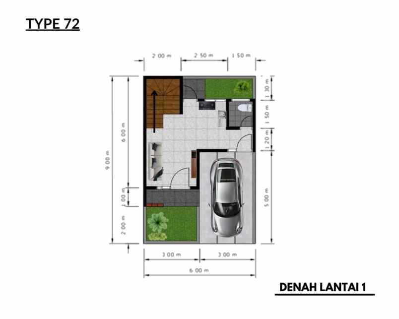 promo rumah villa 3 lantai rooftop