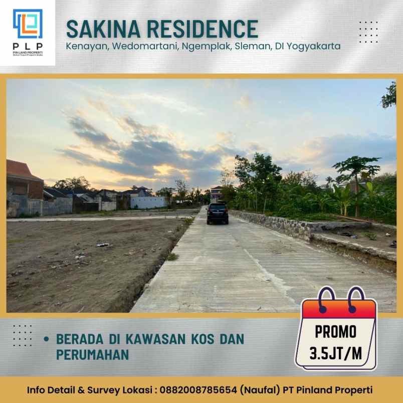 promo tanah kavling 250 meter dari jalan raya tajem