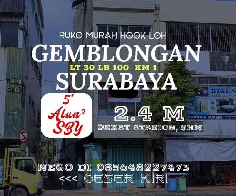 ruko 3 tingkat di pusat kota surabaya