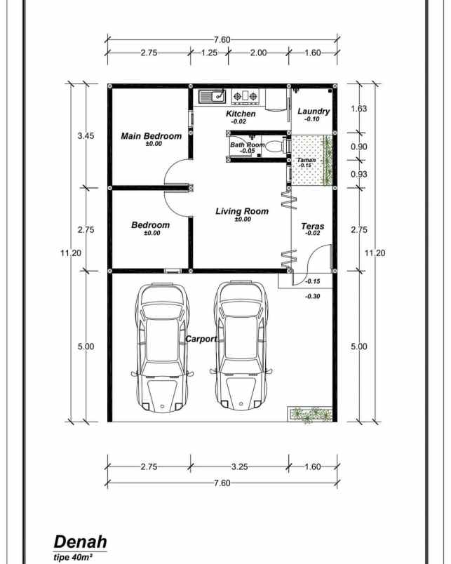 rumah 2 carpot desain mezzanine di ngemplak bisa kpr