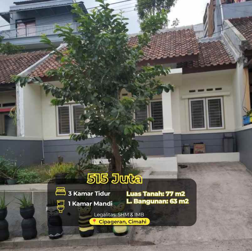 rumah dalam komplek 1 5 lantai di cipageran cimahi