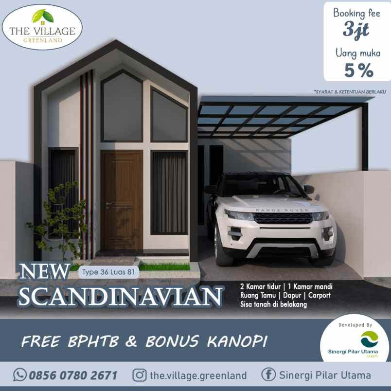 rumah desain baru scandinavian termurah di kota malang