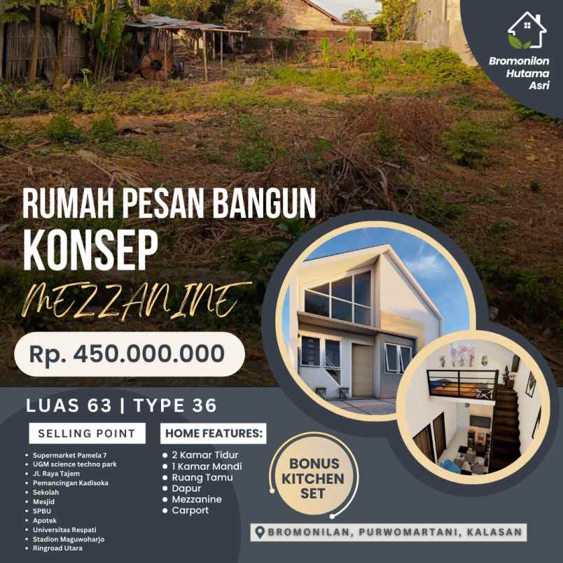 rumah mezzanine dekat akses tol jogja solo