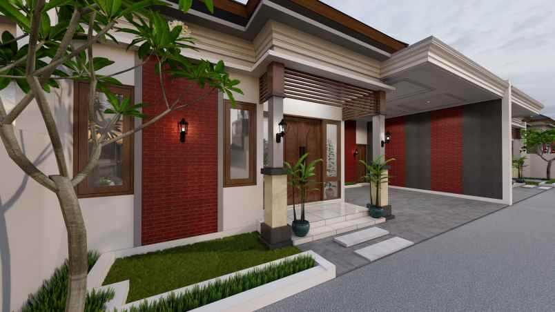 rumah modern etnik bali cocok untuk tinggal investasi