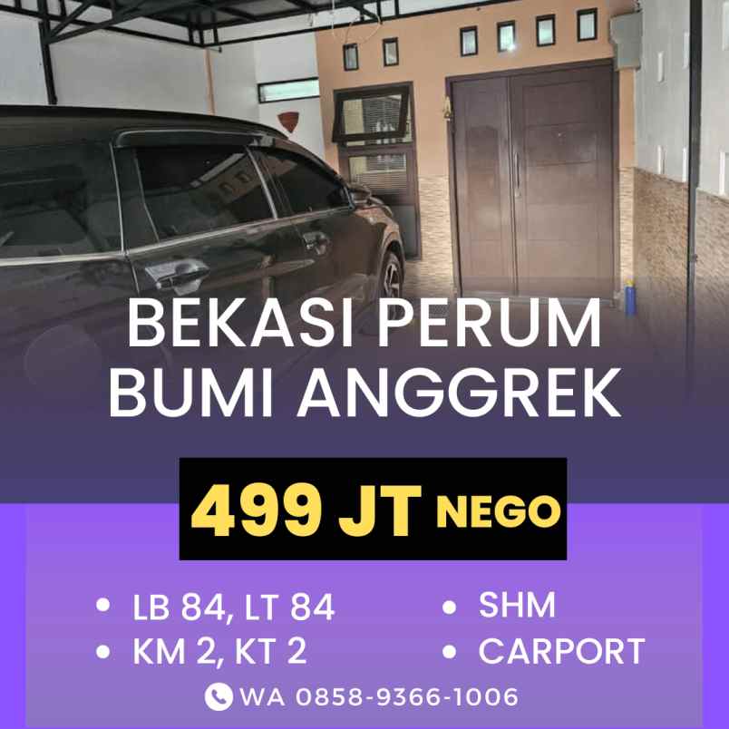 rumah tambun bekasi dekat ke stasiun bekasi kota