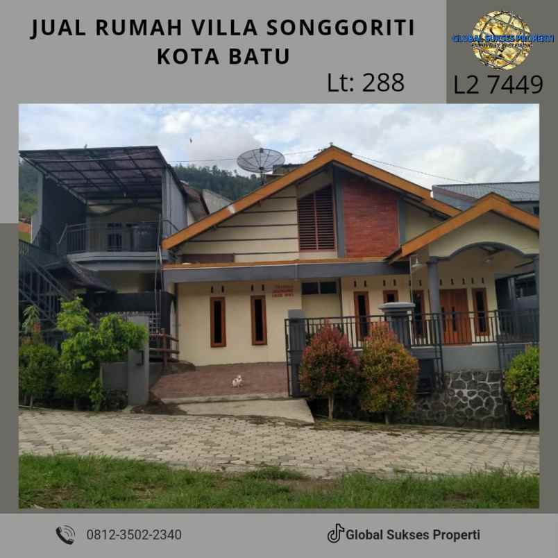 rumah villa modern murah siap huni di pusat kota batu