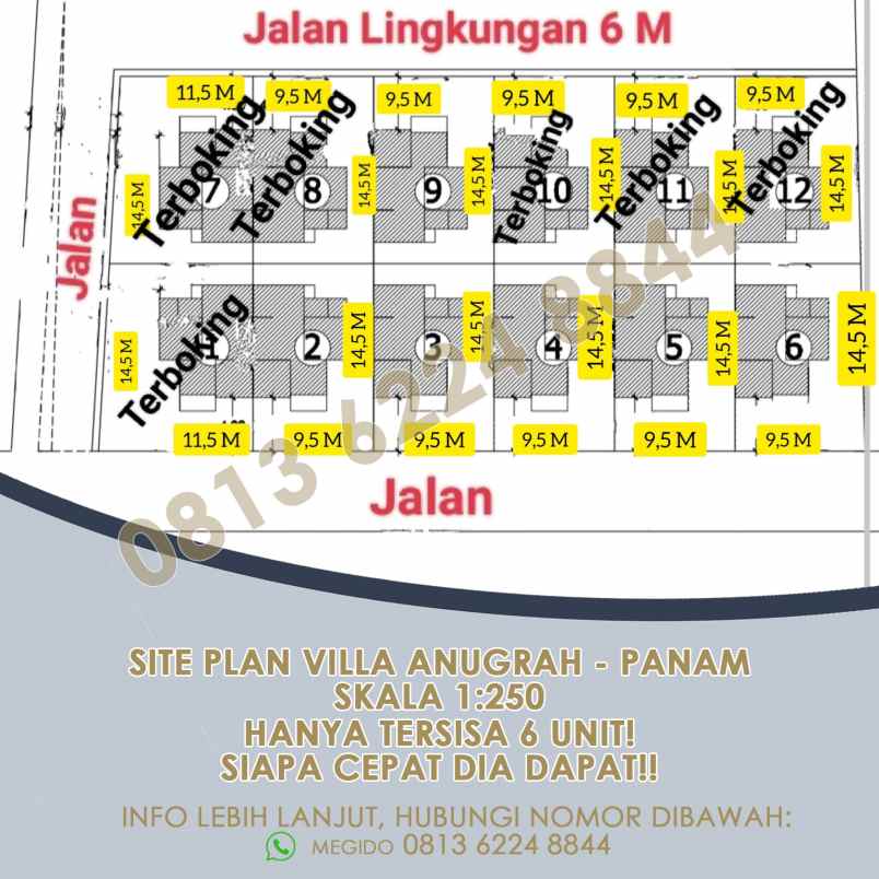 sisa 6 unit dijual rumah murah ready di kota pekanbaru